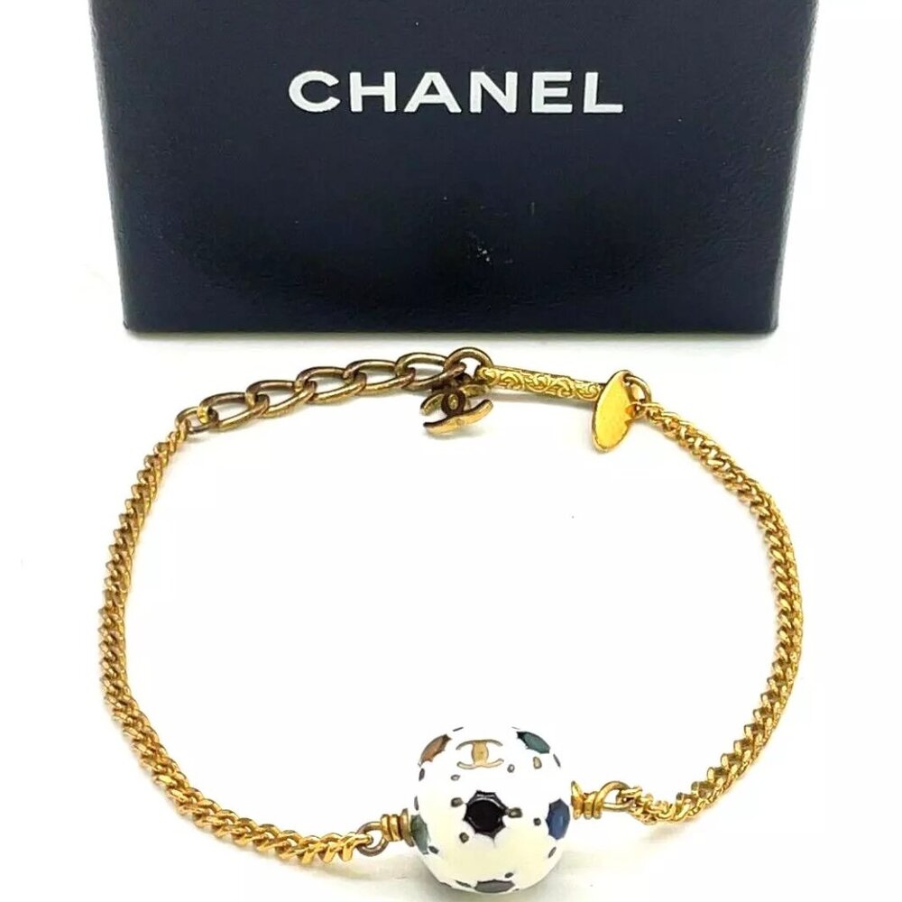 Authentic Chanel Multi-Stone GD 98P Ball Bracelet Comes With Box SK080980